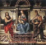 Andrea del Verrocchio Madonna with Sts John the Baptist and Donatus Cathedral of Pistoia France oil painting artist